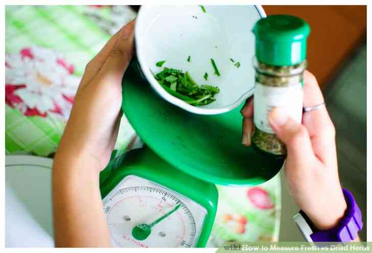 Image intitulée Mesurer Frais vs Herbes Séchées à l